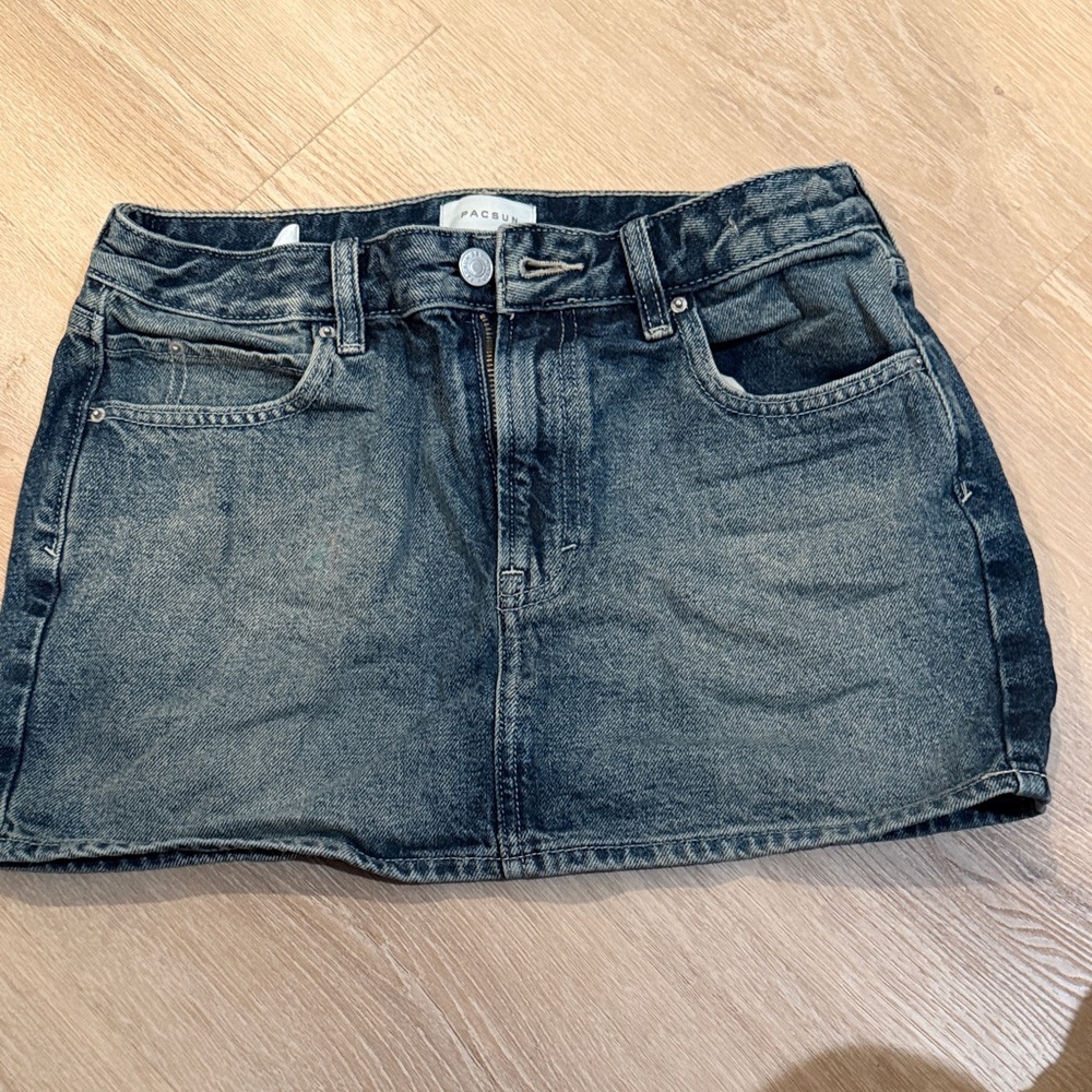 PacSun Dark Blue Denim Mini Skirt